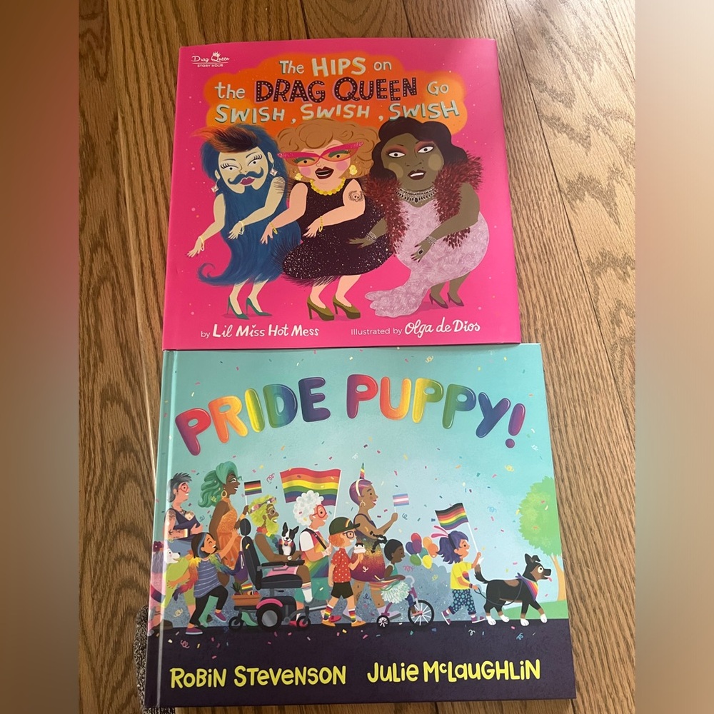 Two kids pride books